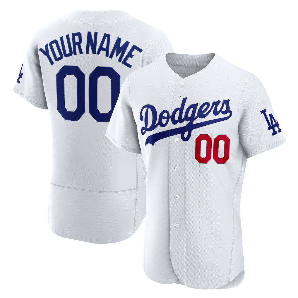 Custom Los Angeles Dodgers White MWATKINS Home Authentic Jersey