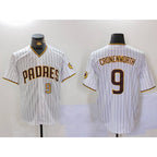 San Diego Padres #9 Jake Cronenworth White MWATKINS Team Logo Stitched Cool Base Jerseys