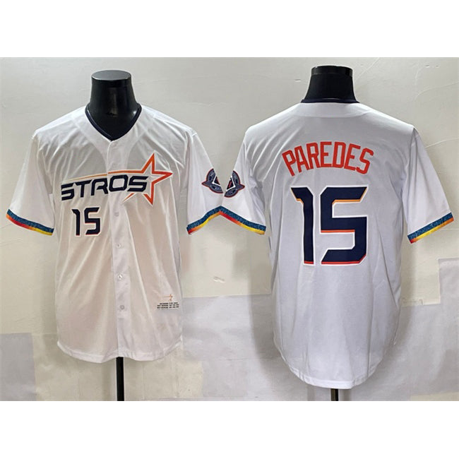 Houston Astros #15 Isaac Paredes White MWATKINS 2025 City Connect Limited Stitched Jersey