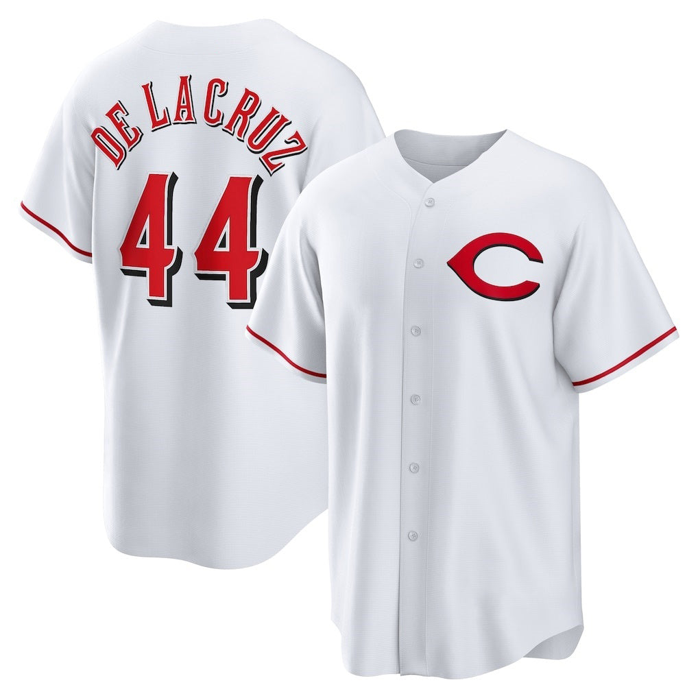 Cincinnati Reds #44 Elly De La Cruz White MWATKINS Alternate 2 Replica Jersey