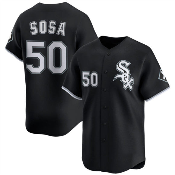 Chicago White Sox #50 Lenyn Sosa Black MWATKINS 2025 Alternate Limited Stitched Jersey