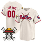 Custom Philadelphia Phillies x One Piece Cream MWATKINS Vapor Premier Limited Jersey - Stitched