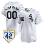 Custom Chicago White Sox 2024 Jackie Robinson Patch Vapor Premier Limited Jersey ¨C White MWATKINS