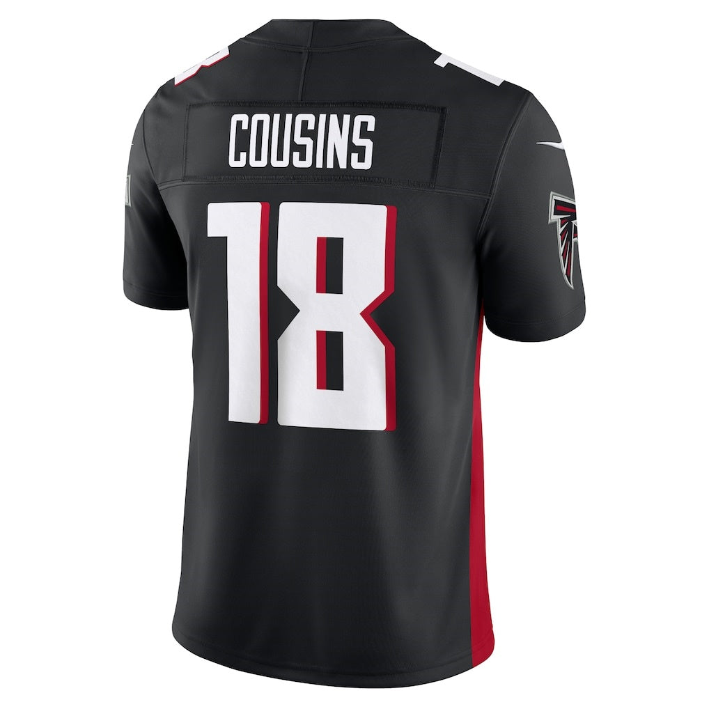 A.Falcons #18 Kirk Cousins Black MWATKINS Vapor F.U.S.E. Limited Jersey