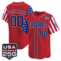 Custom San Diego Padres America 250 Edition Vapor Premier Limited Red MWATKINS Stitched Jerseys