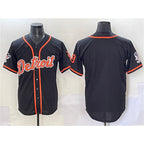 Detroit Tigers Blank Black MWATKINS With Patch Cool Base Stitched Jersey