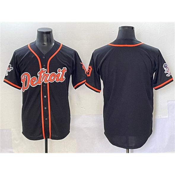 Detroit Tigers Blank Black MWATKINS With Patch Cool Base Stitched Jersey