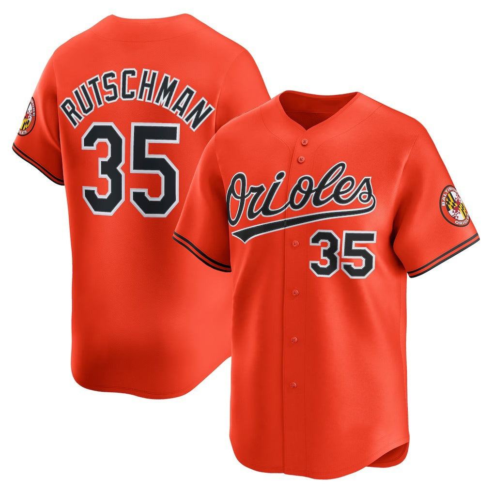 Baltimore Orioles #35 Adley Rutschman Orange MWATKINS 2nd Alternate Limited Player Jersey