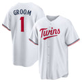 Minnesota Twins #1 Groom White MWATKINS Home Replica Jersey