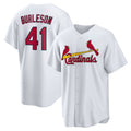 St. Louis Cardinals #41 Alec Burleson White MWATKINS Home Replica Jersey