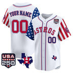 Custom Houston Astros America 250 Edition Vapor Premier Limited White MWATKINS Stitched Jerseys