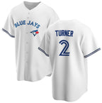 Toronto Blue Jays #2 Justin Turner White MWATKINS Cool Base Stitched Jersey