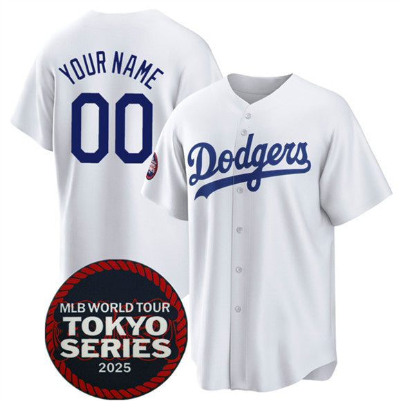 Custom Los Angeles Dodgers ACTIVE PLAYER White MWATKINS 2025 World Tour Tokyo Series Home Stitched Jersey