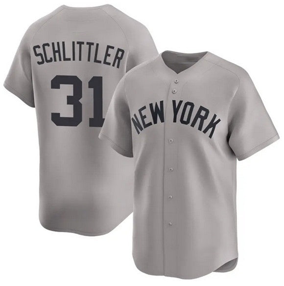 New York Yankees #31 Cam Schlittler Gray MWATKINS 2026 Road Limited Stitched Jersey