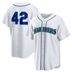 Seattle Mariners #42 Jackie Robinson White MWATKINS Home 2025 Day Replica Jersey