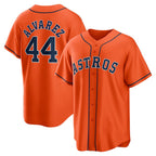 Houston Astros #44 Yordan ¨¢lvarez Orange MWATKINS Alternate Replica Player Jersey