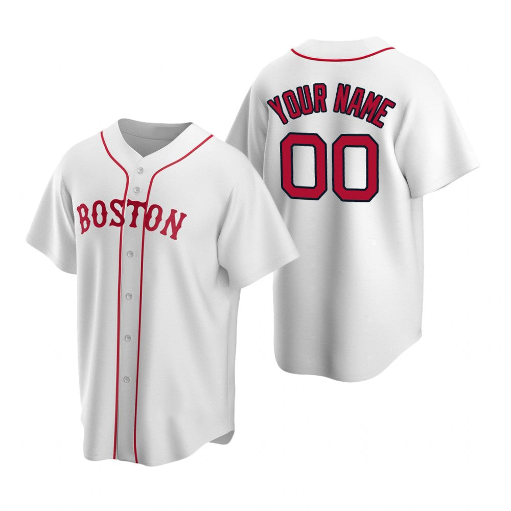 Custom Boston Red Sox White MWATKINS Stitched Cool Base Jersey