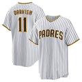 San Diego Padres #11 Yu Darvish White MWATKINS Home Replica Player Jersey