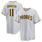 San Diego Padres #11 Yu Darvish White MWATKINS Home Replica Player Jersey