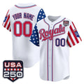 Custom Kansas City Royals America 250 Edition Vapor Premier Limited White MWATKINS Stitched Jerseys