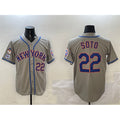 New York Mets #22 Juan Soto Grey MWATKINS 2025 Spring Training Alternate Limited Stitched Jersey