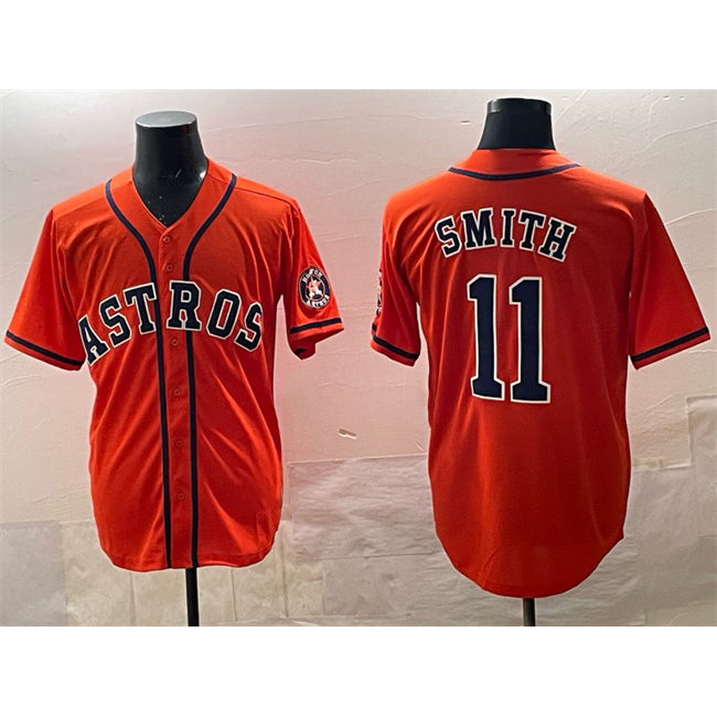 Houston Astros #11 Cam Smith Orange MWATKINS Cool Base Stitched Jersey