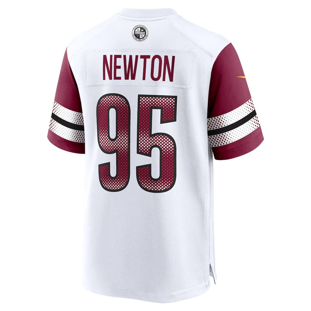 W.Commanders #95 Jer'Zhan Newton White MWATKINS Game Jersey