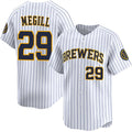 Milwaukee Brewers #29 Trevor Megill White MWATKINS Alternate Limited Stitched Jersey