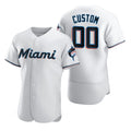 Custom Miami Marlins White MWATKINS 2020 Stitched Flex Base Jersey