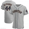 Houston Astros #44 Yordan Alvarez Authentic Gray MWATKINS Road Jerseys