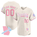 Custom Atlanta Braves Bubblegum Pink Vapor Premier Limited Jersey ¨C Cream MWATKINS