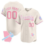 Custom Atlanta Braves Bubblegum Pink Vapor Premier Limited Jersey ¨C Cream MWATKINS