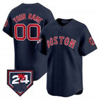 Custom Boston Red Sox 2024 Spring Training Patch Vapor Premier Limited Jersey ¨C Navy MWATKINS