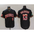 San Diego Padres #13 Manny Machado Black MWATKINS Mexico Cool Base Stitched Jersey
