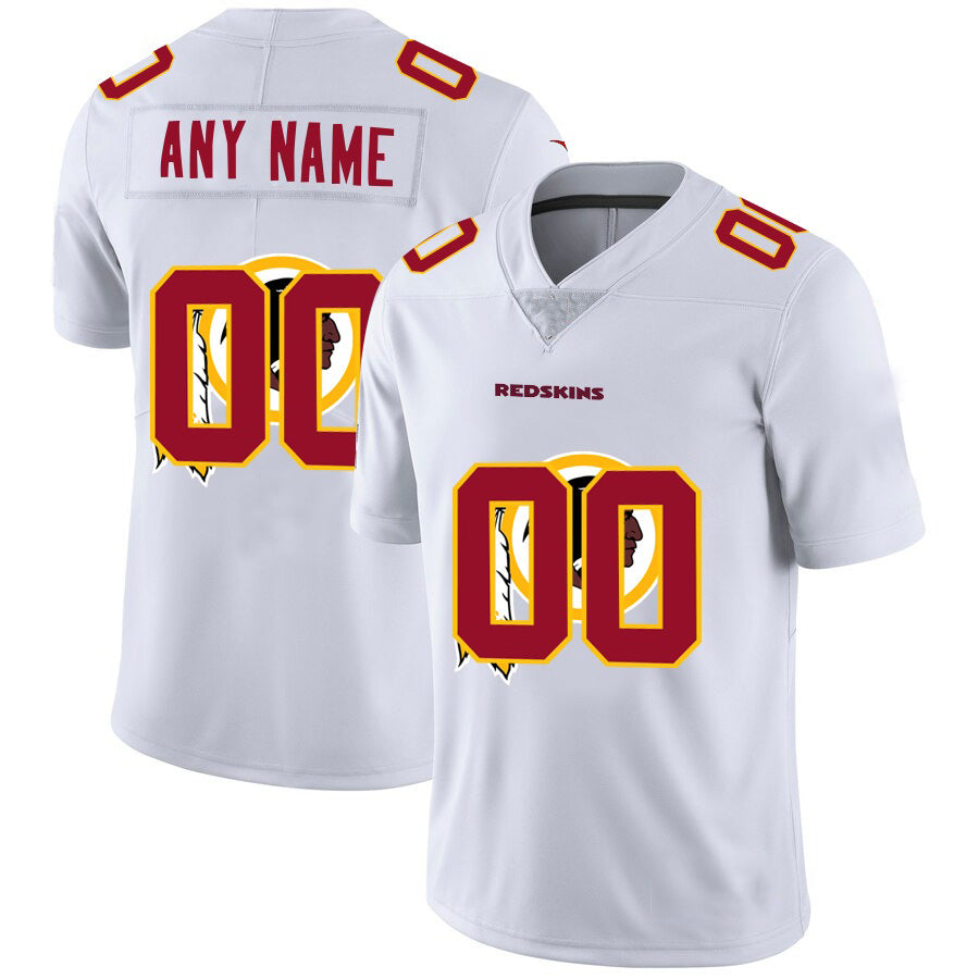Custom W.Redskins White MWATKINS Team Big Logo Vapor Untouchable Limited Jersey