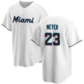 Miami Marlins #23 Max Meyer White MWATKINS Cool Base Stitched Jersey