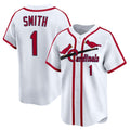 St. Louis Cardinals #1 Ozzie Smith White MWATKINS Throwback Cooperstown Collection Limited Jersey