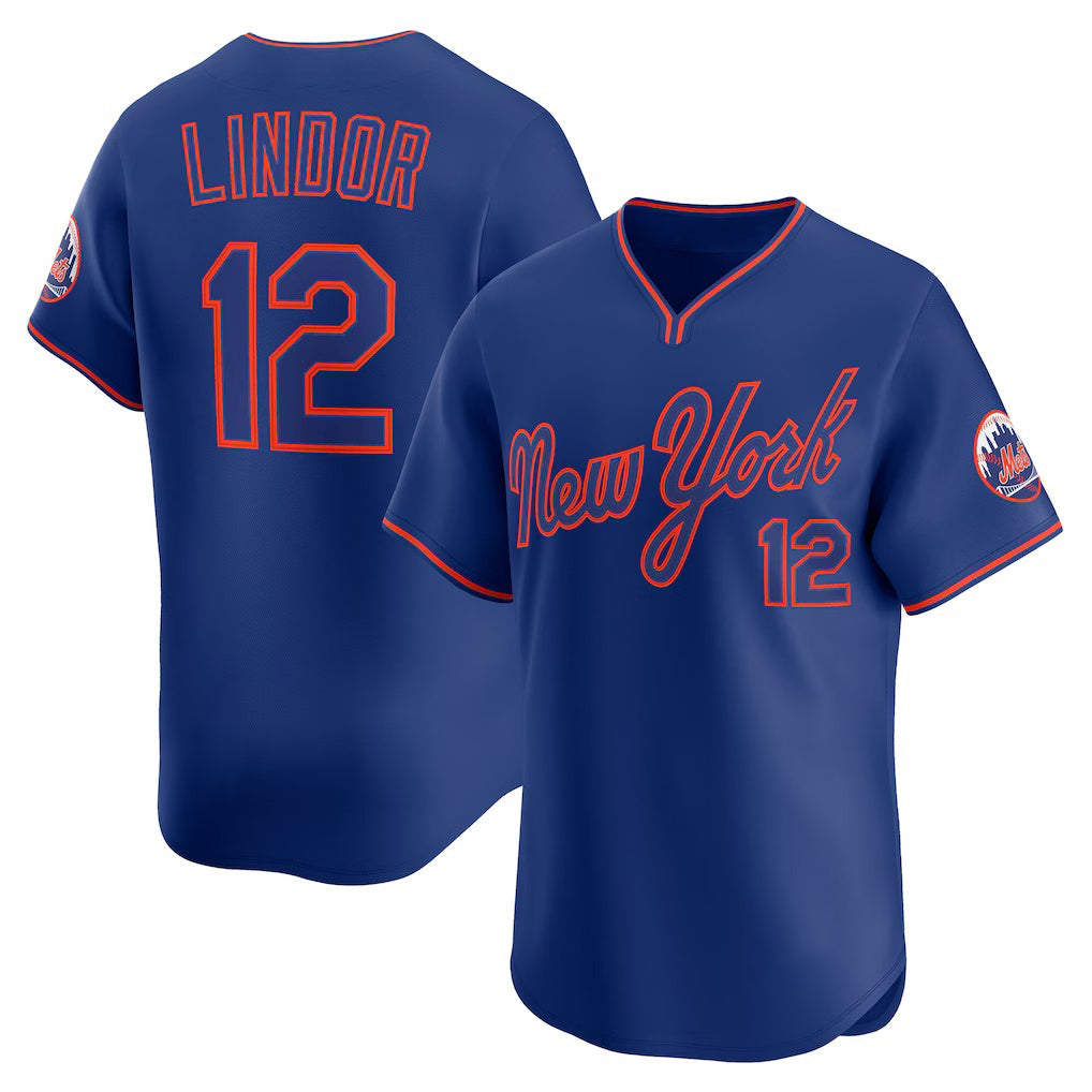 New York Mets #12 Francisco Lindor Royal MWATKINS Alternate Limited Player Jersey