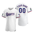 Custom Texas Rangers White MWATKINS Stitched Flex Base 2020 Home Jersey