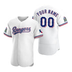 Custom Texas Rangers White MWATKINS Stitched Flex Base 2020 Home Jersey