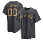 Custom Cleveland Guardians Active Player Charcoal MWATKINS 2022 All-Star Cool Base Stitched Jersey