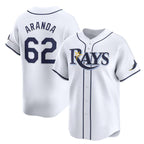 Tampa Bay Rays #62 Jonathan Aranda White MWATKINS Home Limited Stitched Jersey