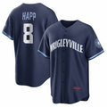 Chicago Cubs #8 Ian Happ City Connect Replica Player Navy MWATKINS Jersey