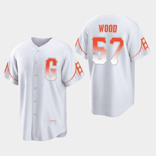 San Francisco Giants #57 Alex Wood White MWATKINS 2021 City Connect Jersey