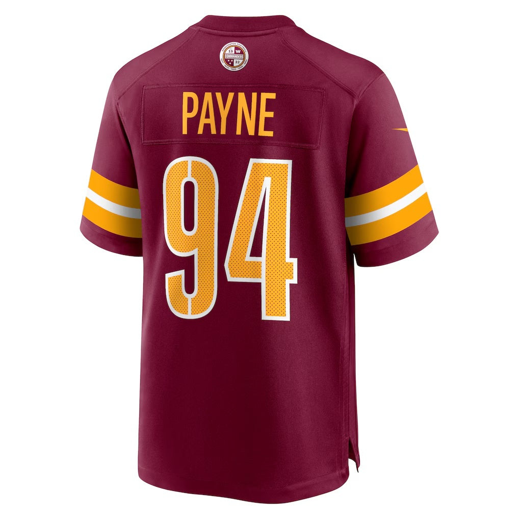 W.Commanders #94 Da'Ron Payne Burgundy MWATKINS Game Jersey