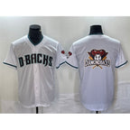 Arizona Diamondbacks White MWATKINS Team Big Logo Cool Base Stitched Jersey 2