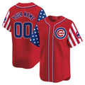 Custom Chicago Cubs 2024 Independence Day Vapor Premier Limited Jersey ¨C Red MWATKINS