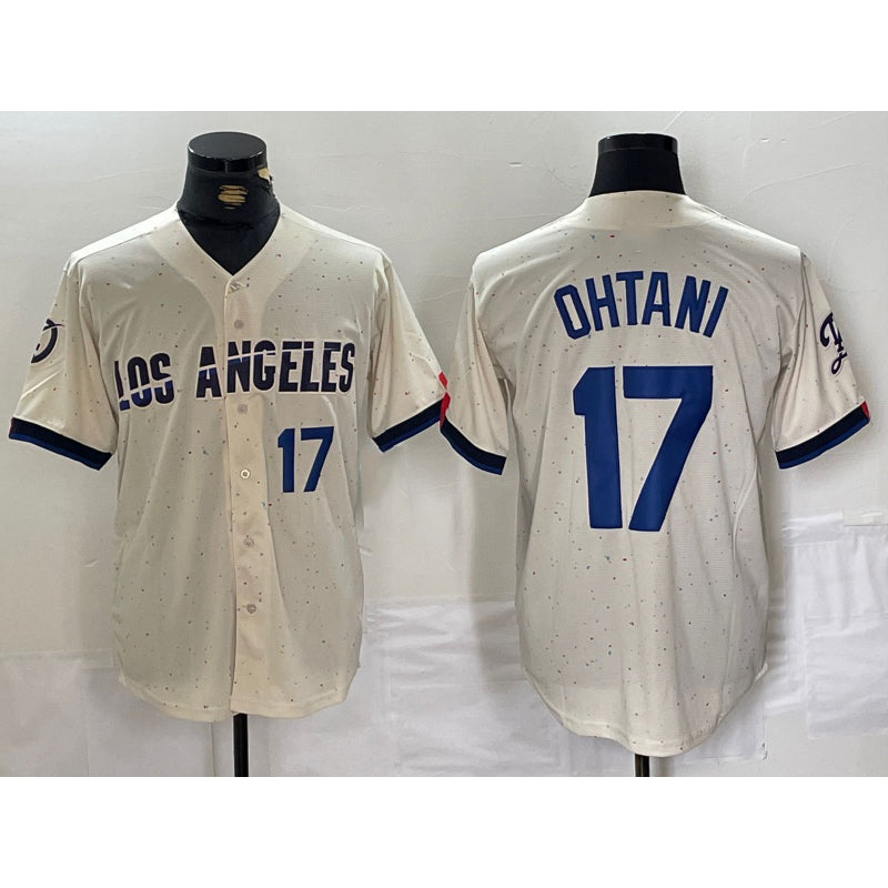Los Angeles Dodgers #17 Shohei Ohtani Cream MWATKINS 2024 City Connect Limited Stitched Jersey 2