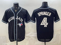 Toronto Blue Jays #4 George Springer 2026 Fashion Replica Black MWATKINS Out Stitched Jersey
