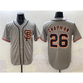 San Francisco Giants #26 Matt Chapman Gray MWATKINS Cool Base Stitched Jersey